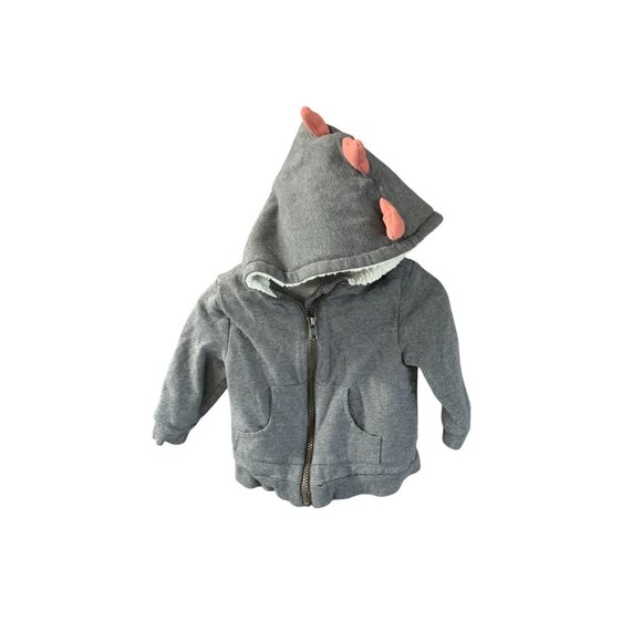 Tommy Bahama Boys Infant Baby 18 MOnths Gray Sherpa Lined Thick Coat Jacket Full - Picture 1 of 6